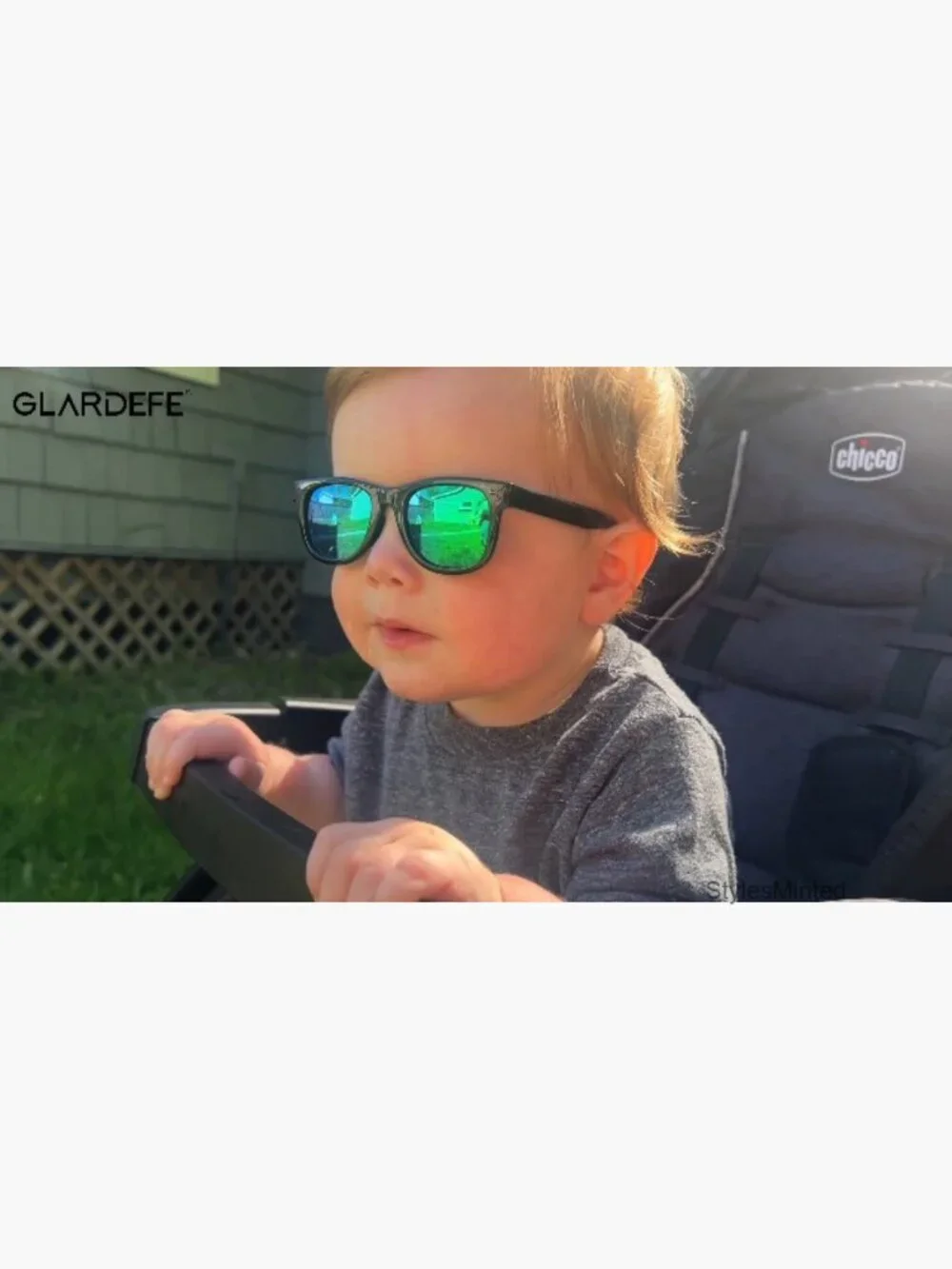Polarized Baby Sunglasses with Strap Unbreakable Infant 0-12 Months